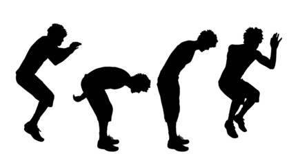 Vector silhouette of a man.