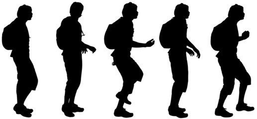 Vector silhouette of a man.