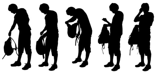 Vector silhouette of a man.