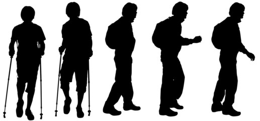 Vector silhouette of a man.