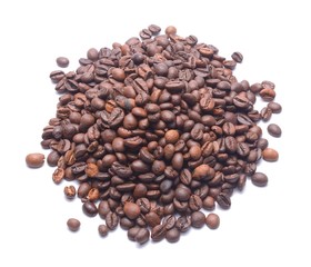 Coffee beans on white background