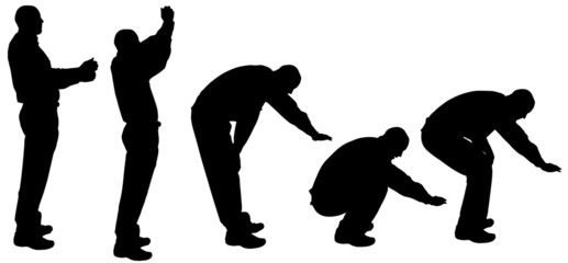 Vector silhouette of a man.