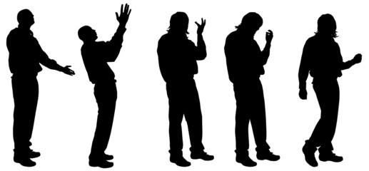 Vector silhouette of a man.