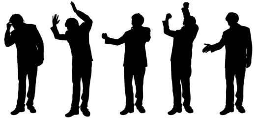 Vector silhouette of a man.