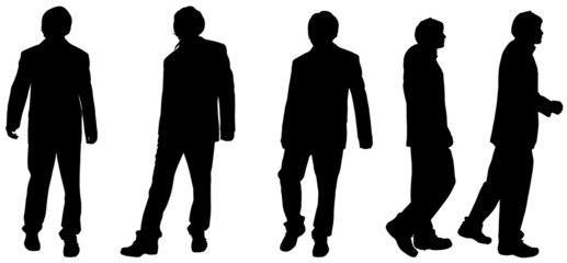 Vector silhouette of a man.