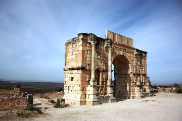 Fototapeta na wymiar UNESCO Welterbestätte Volubilis - Marokko