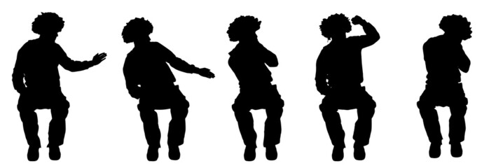 Vector silhouette of a man.