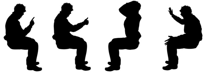 Vector silhouette of a man.