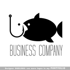 logo, icons, illustrations, fishing, hook