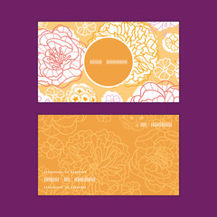 Vector warm day flowers vertical round frame pattern business