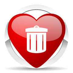 recycle valentine icon recycle bin sign