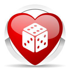 casino valentine icon hazard sign