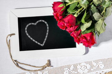 slate blackboard heart