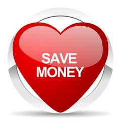 save money valentine icon