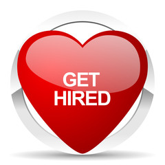 get hired valentine icon