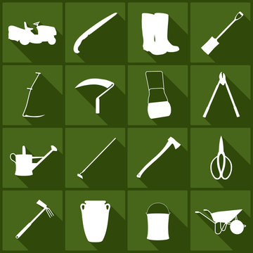 Iconset (1/2) *** Garten Werkzeug - green