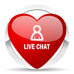 live chat valentine icon