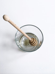 Honey dipper in glass