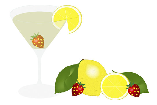 Drink alkoholowy - ilustracja