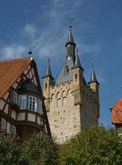 Fototapeta premium Blauer Turm in Bad Wimpfen