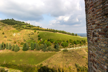 Cultivated fields near medieval  Fortress