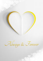 Elegancka kartka walentynkowa 'Always & Forever'