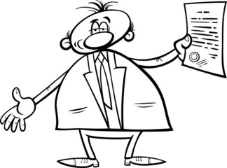 man with diploma coloring page