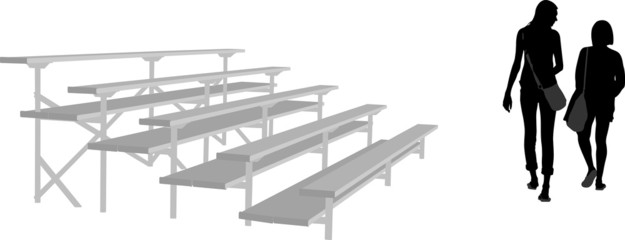 Friends at the Bleachers