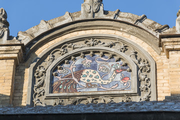 Decorative architectural elements of the building main narzan ba