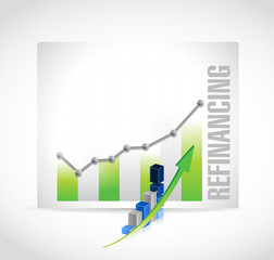 refinancing business graph illustration