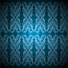 Art pattern blue color Bayon style,wallpaper background