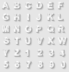 ALPHABET NEW STYLE MODERN WHITE