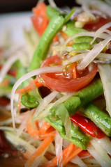 Thai style papaya salad.