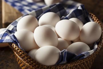 Raw Organic White Eggs © Brent Hofacker