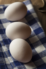 Raw Organic White Eggs