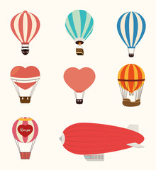 Airballoon design over white backgroundvector illustration © Gstudio