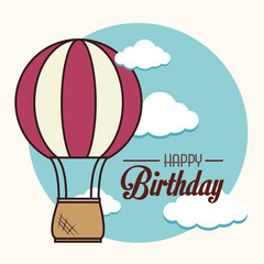 Airballoon design over white backgroundvector illustration