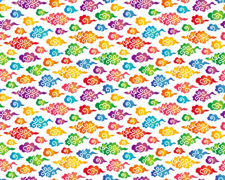 紅型　和雲　中華雲