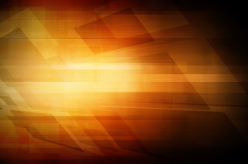 Abstract dark orange tech background.
