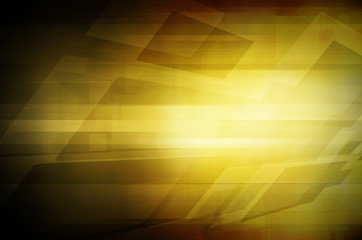 Abstract dark yellow technology background.