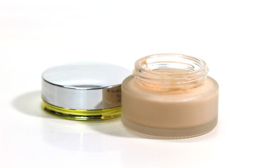 beauty cream box on white