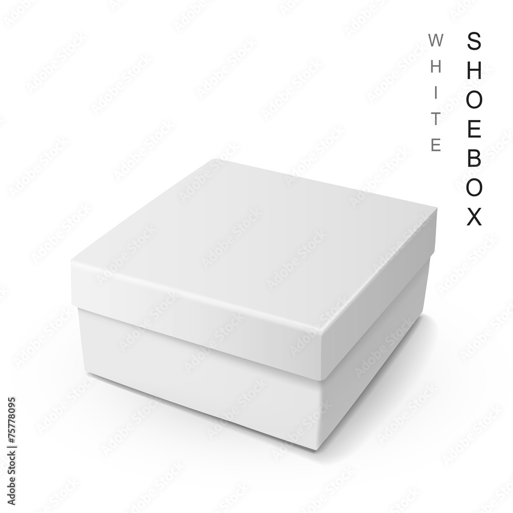 Sticker white shoe box