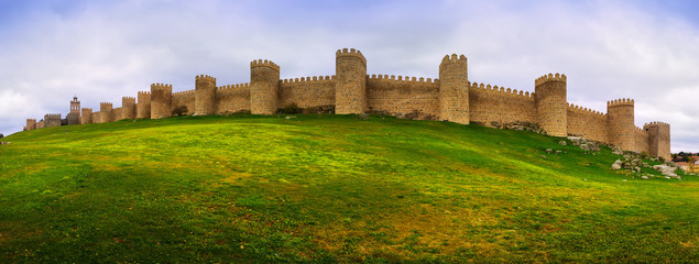 Panorama of medieval town walls