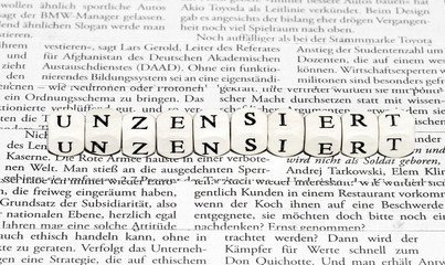 Fototapeta premium Unzensiert