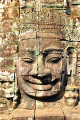Fototapeta na wymiar Buddha face Bayon style