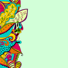 Obraz premium Seamless pattern background with abstract ornaments. Hand draw i