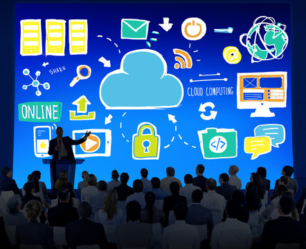Business People Cloud Computing Seminar Conference Concept