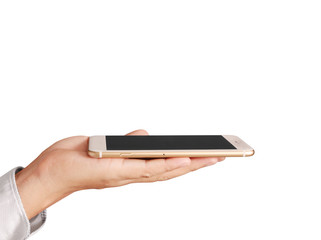 Hand holding smart phone