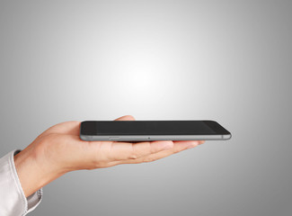 Hand holding smart phone