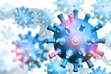 Digital illustration of virus